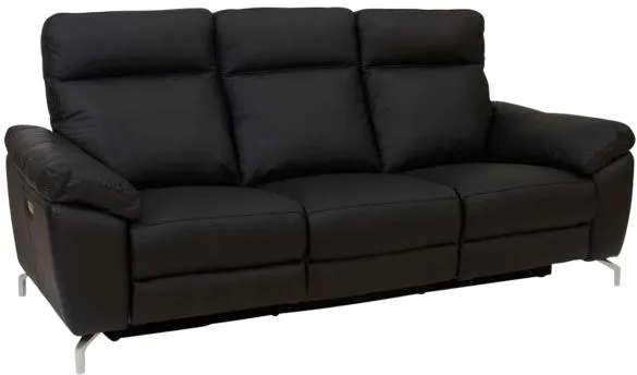 Furnhouse Selesta 3 pers. læder sort 222x96x101cm